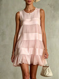 Flora - Tiered Pleated Mini Dress