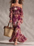 Ophelia - Floral Off-Shoulder Maxi Dress