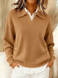 Beatrice - Polo Collar Button Jumper