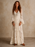 Vivienne - Vintage-Inspired Flared Sleeve Maxi Dress