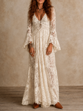 Genevieve - Lace Bell Sleeve Maxi Dress
