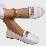 Imogen - Classic Flat Leather-Look Loafers