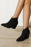 Iris - Pointed Toe Block Heel Ankle Boots