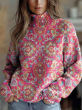 Bryony - Ornate Patterned Roll Neck Jumper