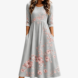 Cecilia - Floral Hem Midi Dress