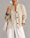 Madeleine - Textured Knit Button Cardigan