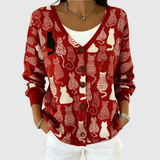 Cordelia - Soft Knit Button-Front Cardigan Jacket