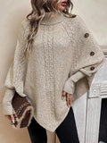 Florence - Cable Knit Batwing Poncho Jumper
