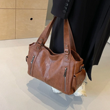 Amelie - Slouchy Vegan Leather Shoulder Bag