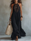 Elodie - Bohemian Sleeveless Draped Maxi Dress