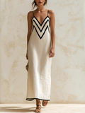 Sienna - Contrast Chevron Maxi Dress