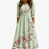 Emilia - Sage Floral Midi Dress