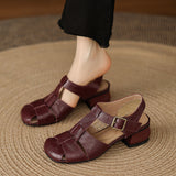 Cordelia - Woven Block Heel Sandals
