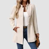 Florence - Stand Collar Button Front Coat