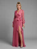 Isabella - Flowing Wrap Maxi Dress