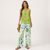 Megan - Sleeveless Two Piece Outfit