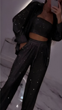 Fioralba | Sequin Lounge Set – Three Piece