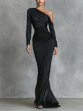 Ottilie - Asymmetric Ruched Maxi Dress