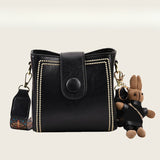 Nell - Vintage Studded Faux Leather Shoulder Bag