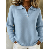 Clara - Relaxed Collared Knit Jumper