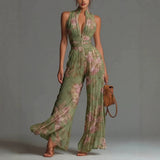 Felicity - Pleated Floral Wide-Leg Jumpsuit