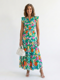 Emilia - Floral Tiered Midi Dress