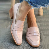 Millie - Patent-Effect Block Heel Loafers