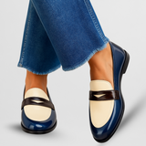 Iris - Colour Block Penny Loafers