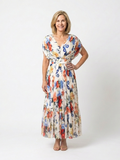 Helena - Pleated Floral Midi Dress