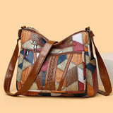 Phoebe - Patchwork Vegan Leather Shoulder Bag