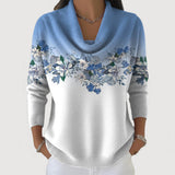 Verity - Floral Cowl Neck Knitted Jumper