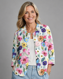 Primrose - Painted Floral Button-Front Blouse