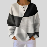 Annabelle - Waffle Knit Henley Sweatshirt
