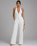 Octavia - Halter Neck Wide Leg Jumpsuit