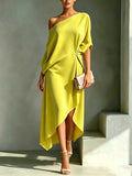 Eloise - Elegant Asymmetrical One-Shoulder Dress