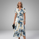 Natalie - Floral Wrap Midi Dress