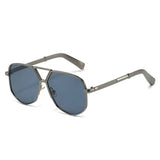 Cecilia - Geometric Aviator Metal Sunglasses