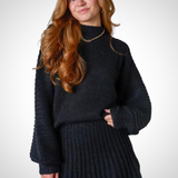 Ottilie - Ribbed Knit Jumper And Skirt Set