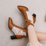 Victorian Elegance Mid-Calf Boots