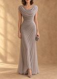 Philippa - Cowl Neck Draped Maxi Dress