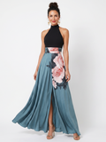 Romilly - Halter Neck Floral Maxi Dress