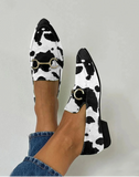 Orla - Printed Buckle Loafers