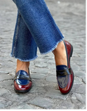 Genevieve - Colour-Block Penny Loafers