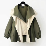 Wren - Contrast Hooded Drawstring Jacket