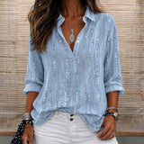 Imogen - Relaxed Blue Shimmer Blouse