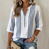 Freya - Striped Relaxed Blouse