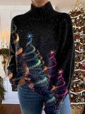Verity - Sparkling Festive Polo Neck Jumper