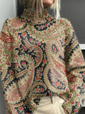 Winifred - Ornate Paisley Roll Neck Jumper