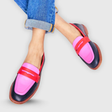 Imogen - Colour Block Penny Loafers