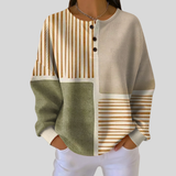 Elsie - Waffle-Knit Colour-Block Sweatshirt